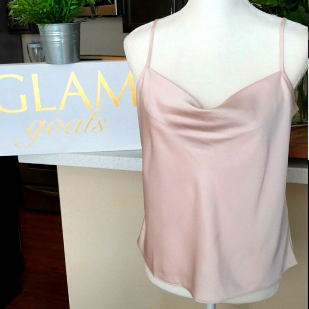 J. Crew Neutral Pink Cowl Neck Cami